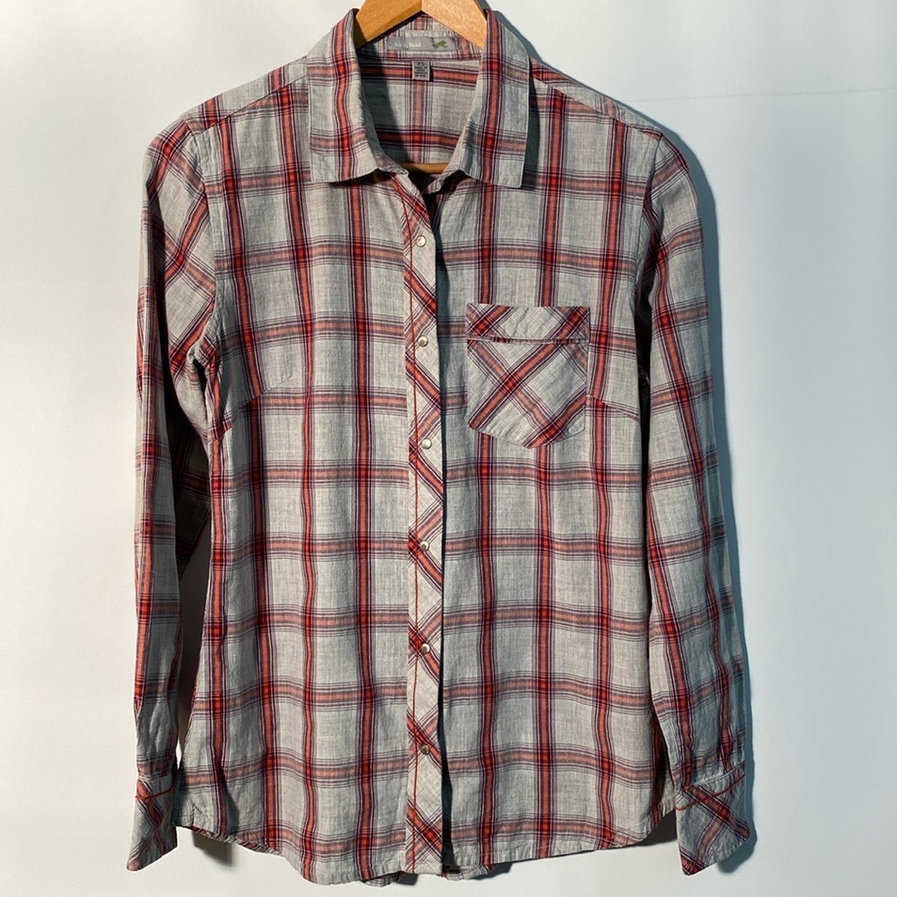 Horny Toad - 100% organic cotton plaid shirt. Size XS